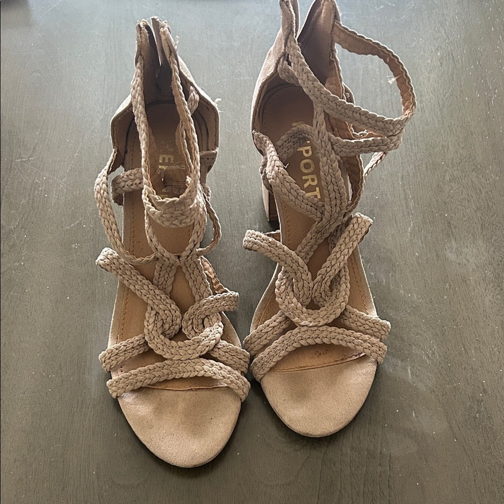 Report Braided Tan Heels